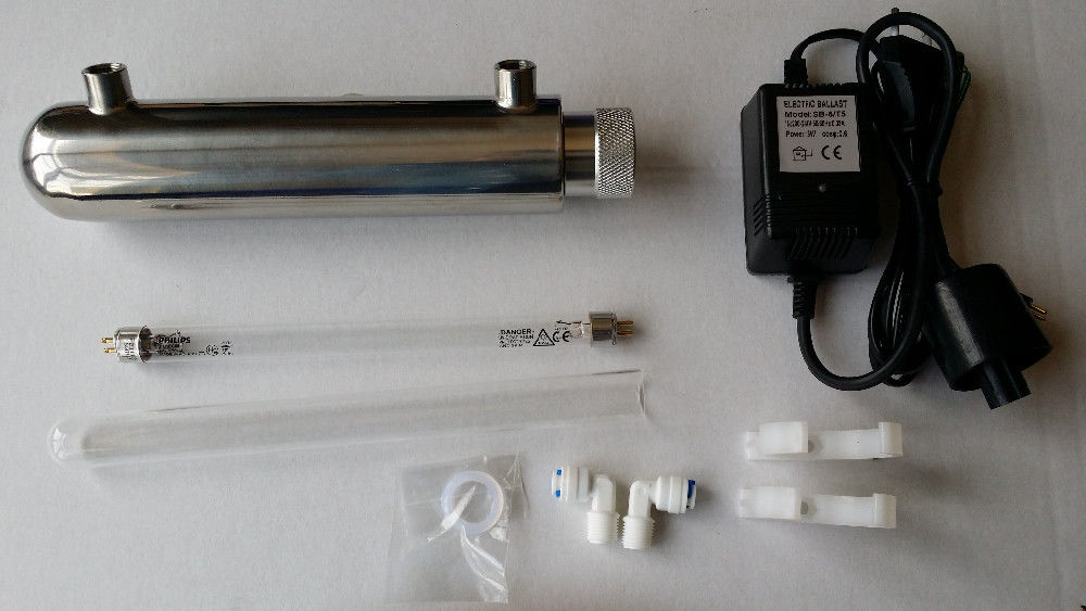 1 - 12 GPM UV Water Sterilizer Treatment System 8W - 40W With White Ceramic Base