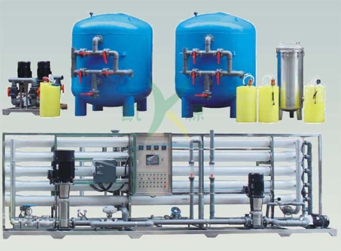 380V Ultrapure Water Equipment , Two Stage 50T/H Purification Filter Carbon Steel RO Water Treatment Plant