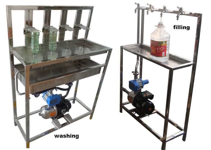 Manual Bottle Washing And Filling Machine For 330ml 500ml 750ml 1l 2l 5l 5 Gallon