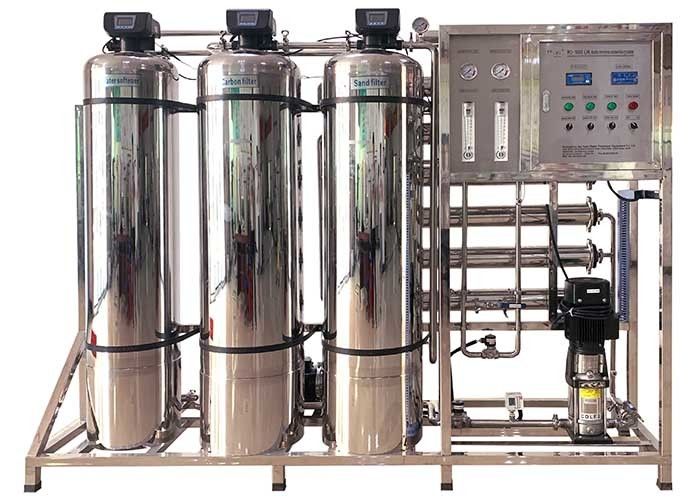 SS 1500L/H RO System Water Purification Plant With Softener Filter