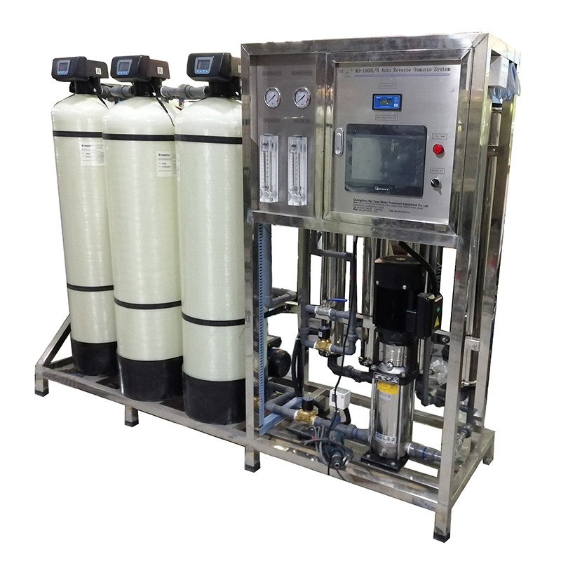 1000LPH Auto Control Deionized Water Purifier 5000GPD Industrial Reverse Osmosis Water System Plant RO Machine